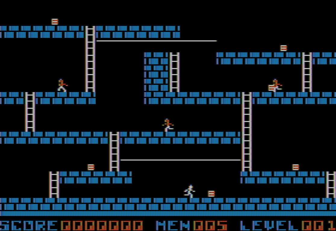 A Lode Runner level in play